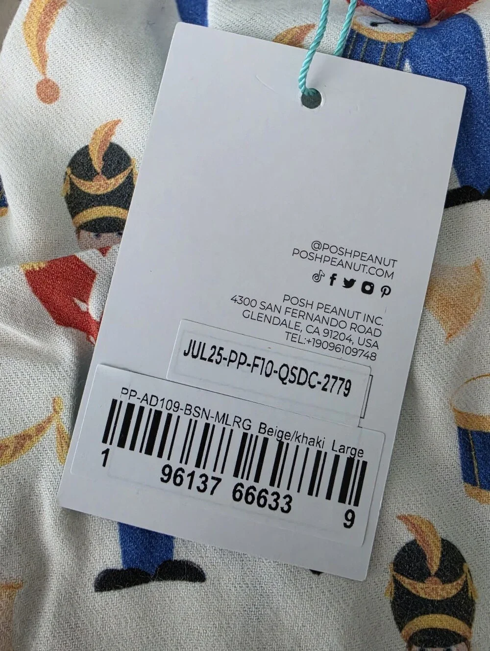 Posh Peanut Mens Flannelette Luxe Pajamas - Nutcracker